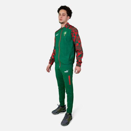 Giacca allenamento Marocco 2022/2023 - Verde/Rosso - Footkorner