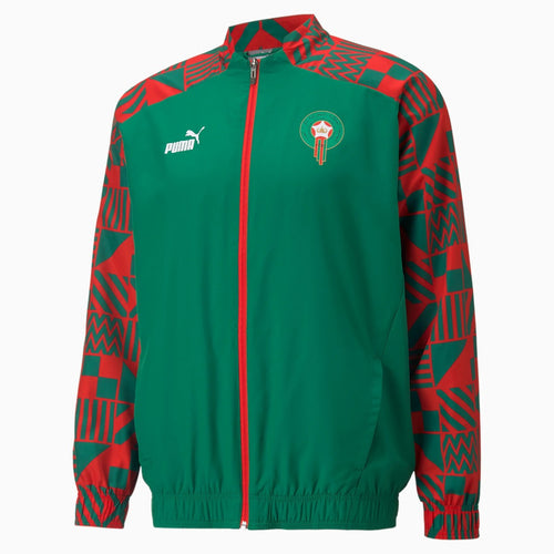 Giacca allenamento Marocco 2022/2023 - Verde/Rosso - Footkorner