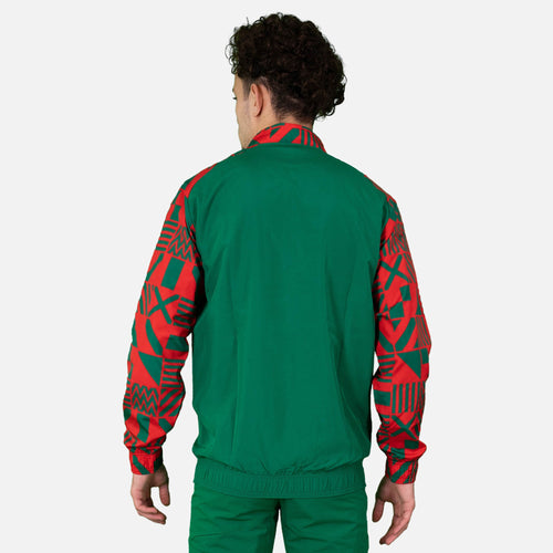 Giacca allenamento Marocco 2022/2023 - Verde/Rosso - Footkorner