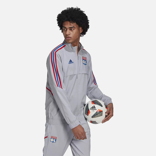 OL 2022/2023 Trainingsjacke – Grau/Blau/Rot - Footkorner