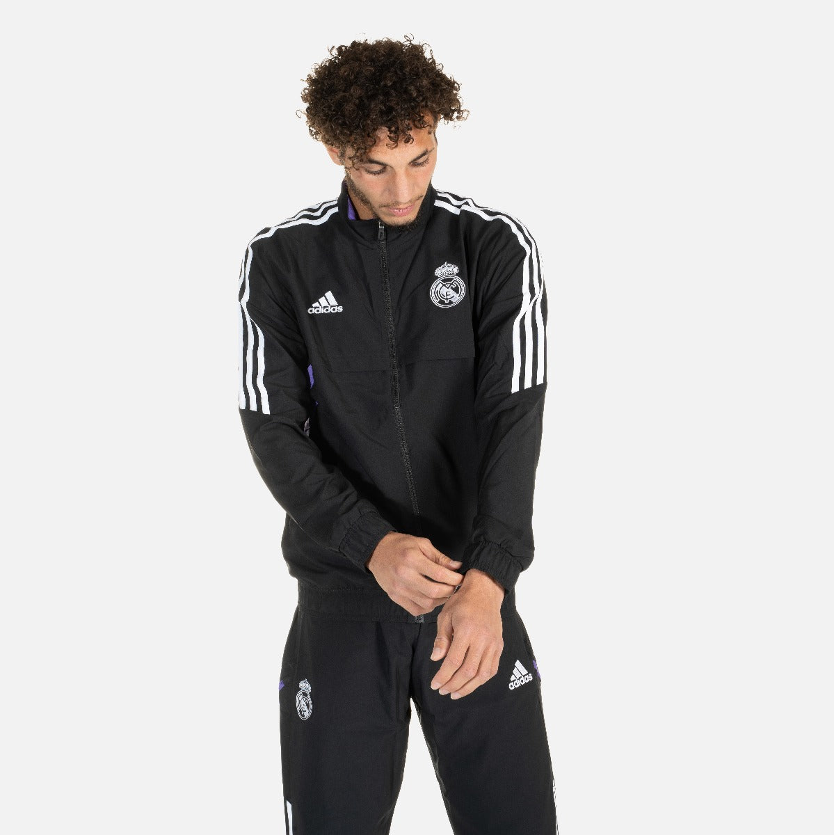 Giacca della tuta Real Madrid Condivo 2022/2023 - nera/bianca/viola