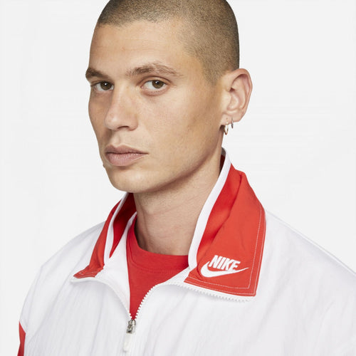 Liverpool Woven Jacket - White/Red - Footkorner