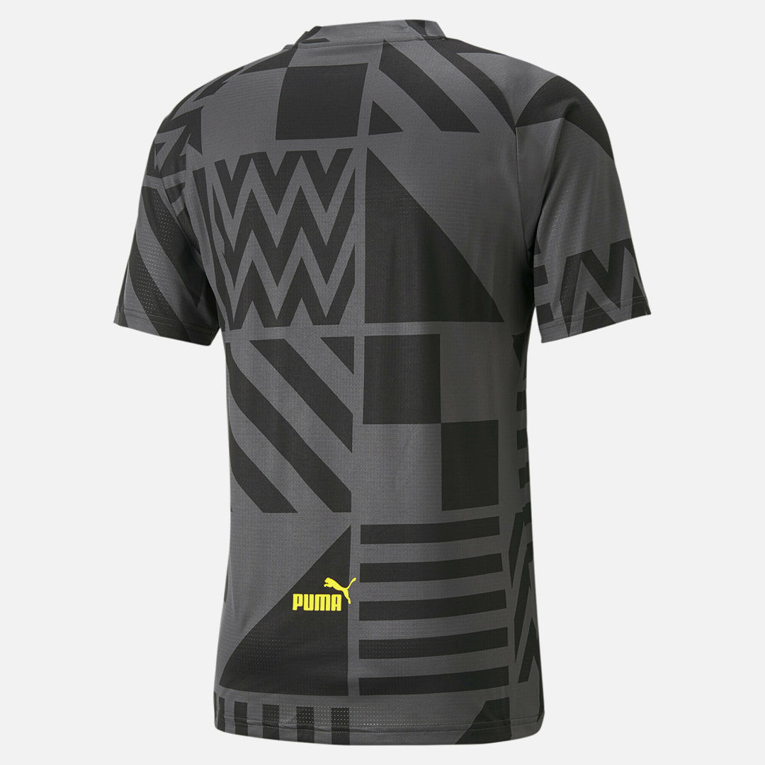 FootkornerCamiseta previa al partido del Manchester City 2022/2023 - Gris/Negro/Naranja