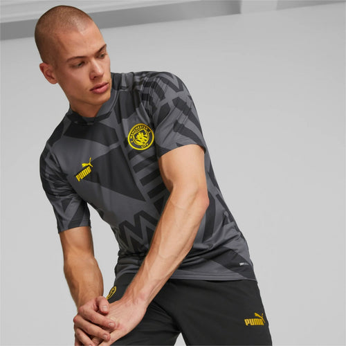 Camiseta previa al partido del Manchester City 2022/2023 - Gris/Negro/Naranja - Footkorner