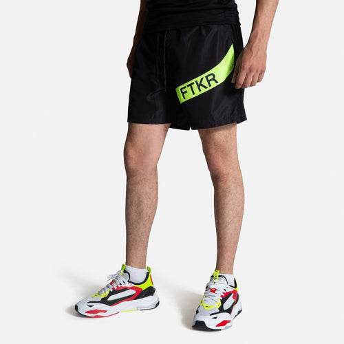 FK Basic Swimsuit - Black/Neon Yellow - Footkorner