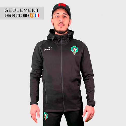 Veste d'entrainement Maroc 2022/2023 - Noir - Footkorner