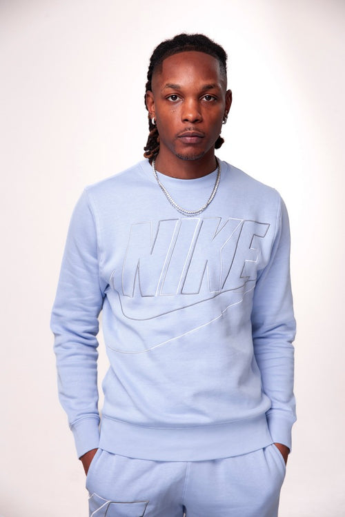 Nike Club Fleece+ Sweatshirt - Blau/Noir/Weiß - Footkorner