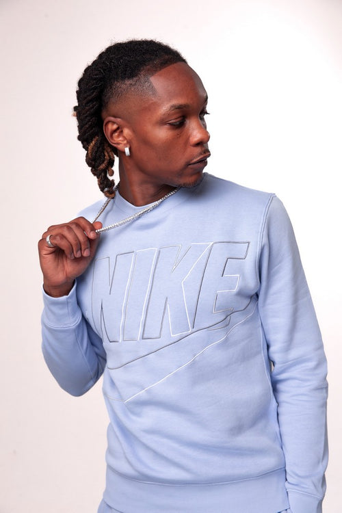 Nike Club Fleece+ Sweatshirt - Blau/Noir/Weiß - Footkorner