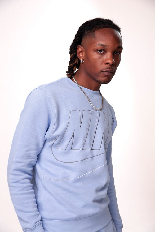 Nike Club Fleece+ Sweatshirt - Blau/Noir/Weiß - Footkorner