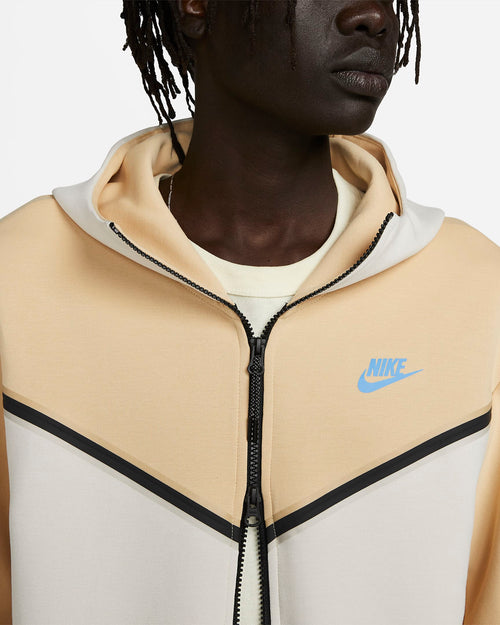 Felpa con cappuccio Nike Tech Fleece - Beige/Bianco/Blu - Footkorner