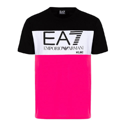 T-Shirt Emporio Armani EA7 Milano - Noir/Blanc/Rose - Footkorner