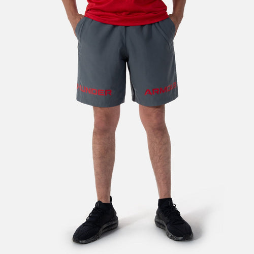 Pantalón corto Under Armour Woven Graphic - Gris/Rojo - Footkorner